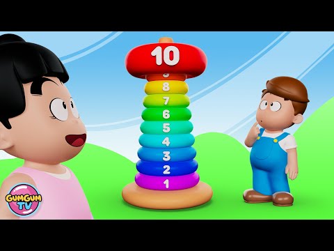 Count 1–10 🧮 Stacking Rings Challenge for Kids! | GumGumTV