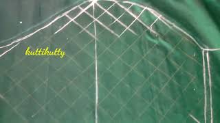 Checked sleeve Design pattern marking /Latest Maggam work Sleeve design/using Tracing paper