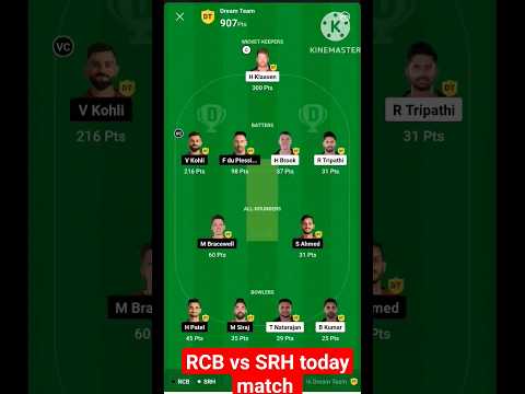 🏆 RCB vs SRH 🏆 || rcb vs srh winner dream 11 #dream11