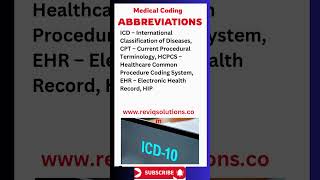 Medical Coding Abbreviations #MedicalCoding #ICD10 #CPTCodes