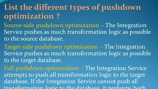 Informatica Interview Questions and Answers for freshers and experienced– Part 7