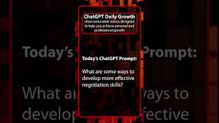 What Are Some Ways To Develop More Effective Negotiation Skills? | ChatGPT Daily Growth