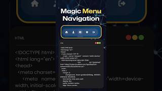 HTML & CSS Full Course - Beginner Magic Menu #youtubeshorts #ytshorts #coding