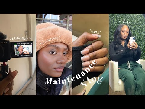 MAINTENANCE VLOG 2023 | Quick weave with leave out | new  nails set | eyebrows threading