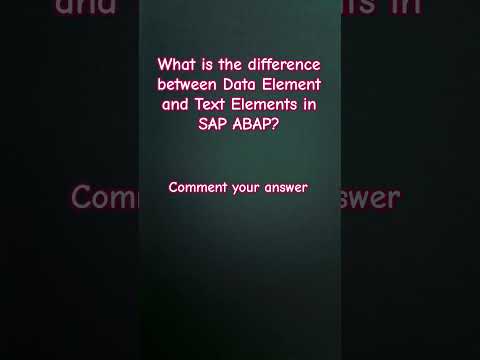 ABAP Interview Question. Please comment your answer.