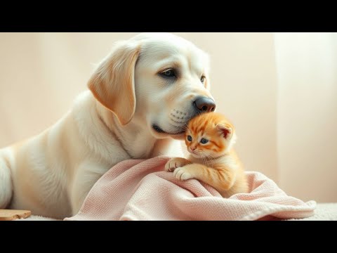 Max & Mellow’s Friendship Songs🐾 | Cute Labrador Dog & Kitten Adventures🐶🐱 | Adorable Animal Friends