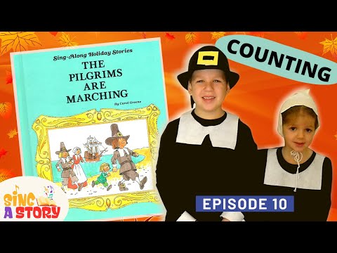 📚 INTERACTIVE: Thanksgiving COUNTING PRACTICE with the PILGRIMS GO MARCHING | Sing-Along Kids Book