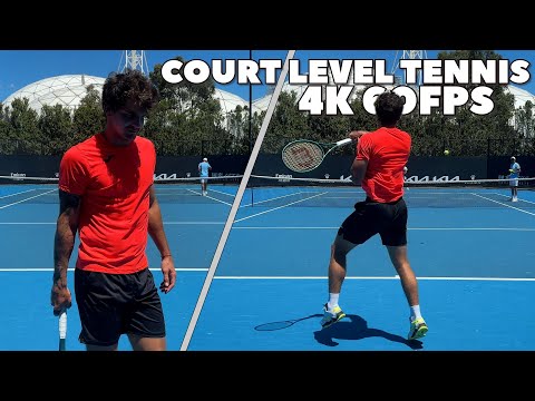 Federer look-alike with one of the cleanest forehands 🔥Thiago Seyboth Wild Court Level Practice 2024