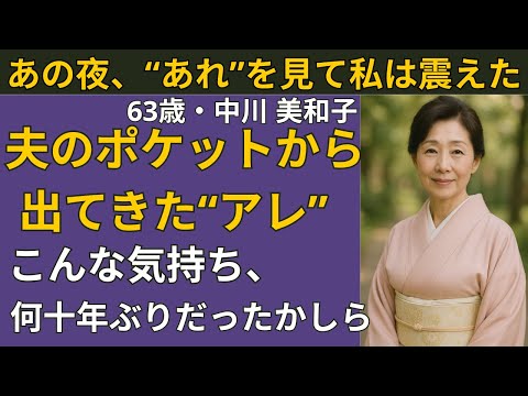 【シニア恋愛】夫のポケットにあった“あれ”が、私を女に戻した夜 | シニア恋愛