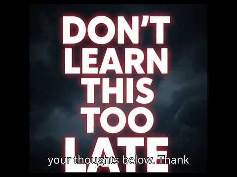 LESSONS LIFE TEACHES US TOO LATE (Don't Ignore These) #lifelessons  #lessonslearned  #wisdomforlife