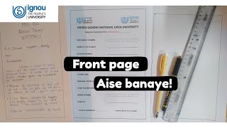 How to Make Ignou Assignment Front Page in 2023 | Full process |   #ignouassignment  #ignou