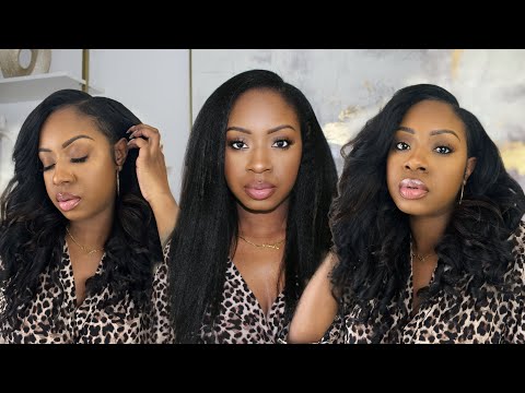 AMAZING Kinky Coarse Clip-ins ft Curls Queens! Great Alternative to Microlink and Tape In Extensions