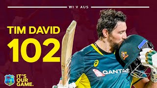 Record Breaking T20 Century 💯 Tim David Goes Big | West Indies v Australia