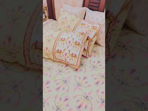 Ultra Premium Cotton Jaipuri Bedsheets Stock available! #bedsheets #newstock #viralshorts #jaipuri