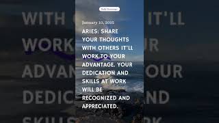 Aries January 10, 2025  #horoscope #today #trending #youtubeshorts