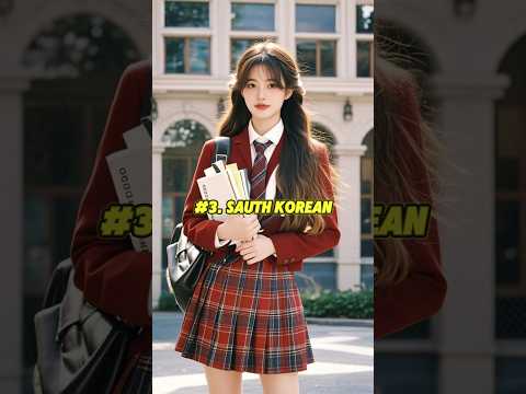 Top 10 Countries With Most Beautiful School Uniform(part -3) 🥋 #shorts #uniform