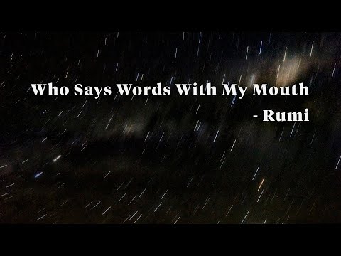Who Says Words With My Mouth - Rumi