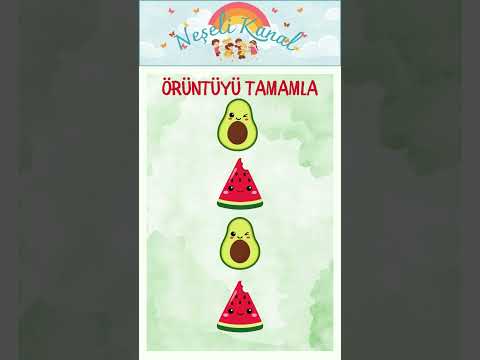 Örüntüyü Tamamla!!! Okul Öncesi Eğitici Video #çocuk #kids #5yaş #4yaş #anaokuluetkinlikleri