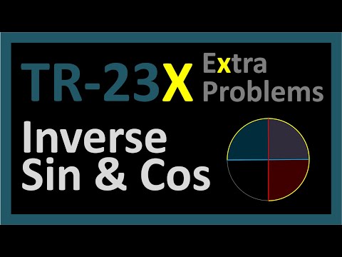 TR-23X: Inverse Sine and Cosine Functions (Trigonometry series by Dennis F. Davis)