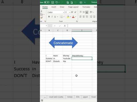 Concatenate Function in Excel #exceltutorialforbeginners #exceltips