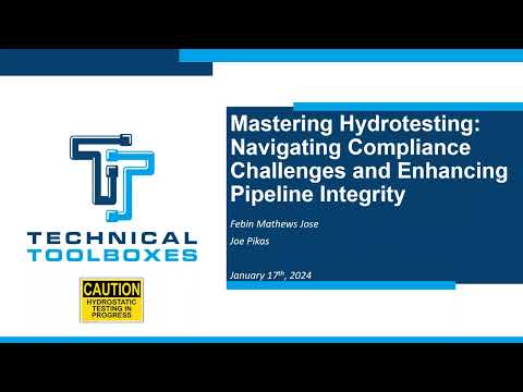 Mastering Hydrotesting: Navigating Compliance Challenges and Enhancing Pipeline Integrity | Webinar