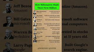 How Billionaires Made Their First Million – Success Stories #billionaire #elonmusk#deepseek