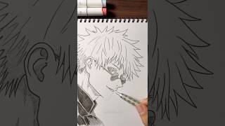 How to draw Gojo side profile 🤩 #gojo #art #drawing #tutorial #anime #shorts #sketch #jujutsukaisen