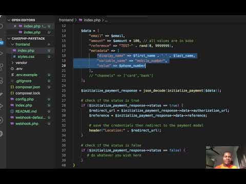Implement Paystack Accept payment with CakePHP