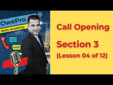 Call Opening: Section 3 (Lesson 04 of 12)