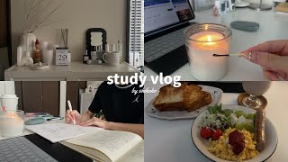 study vlog💻｜実家暮らし大学生の日常｜実は約1ヶ月も体調を崩していた話🤒｜ひたすら勉強モチベーションを上げる1日🧺🫧