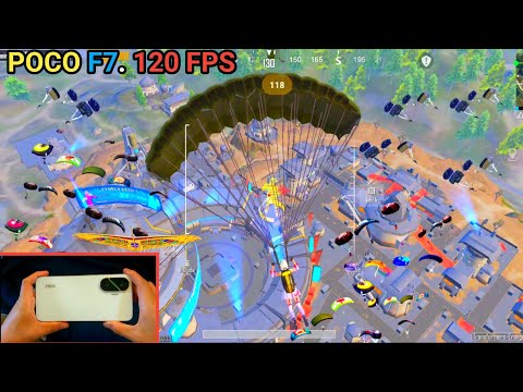 POCO F7 120 FPS PUBG TEST GAMEPLAY WITH FPS METER (HANDCAM)