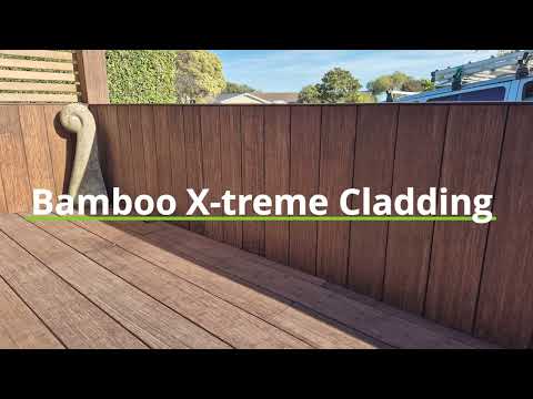 Builder overview of installing bamboo cladding
