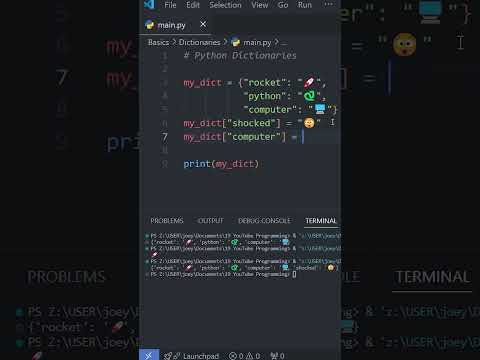 Python Basics: DICTIONARIES in Under a Minute! 📚