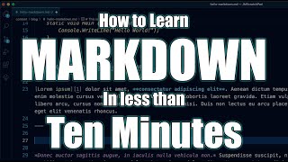 Learn Markdown in Less than 10 Minutes