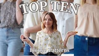 Top Ten Blouse Sewing Patterns for Spring | Sewing inspiration | Beginner | Capsule wardrobe