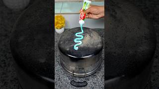 Cleaning hack with toothpaste #satisfying