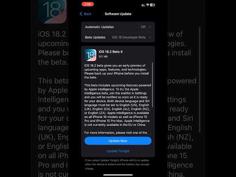 Ios 18.2 beta 4. iphone 11