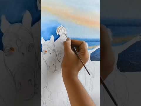 chatrapati shivaji maharaj oil colour painting making