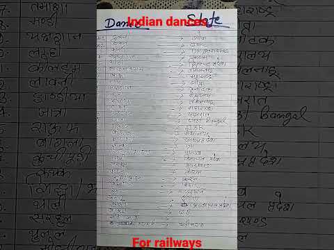 Indian dances for compattive exam