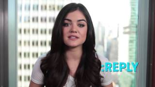 Lucy Hale   ASK REPLY 1 VEVO LIFT  Brought To You By McDonald's