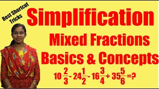 Simplification-Mixed Fractions Basics,Shortcuts,Tricks Bank Exams| SSC | RRB |TNPSC  |CAT