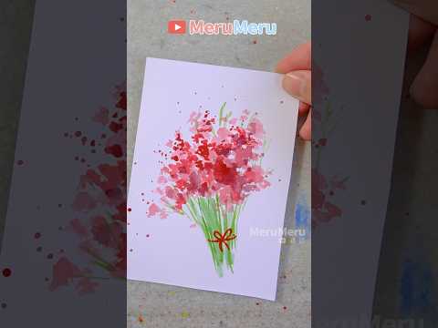 ❤️watercolor #shorts #art #diy  #shortvideo #satisfying #easydrawing  #tutorial  #painting #drawing