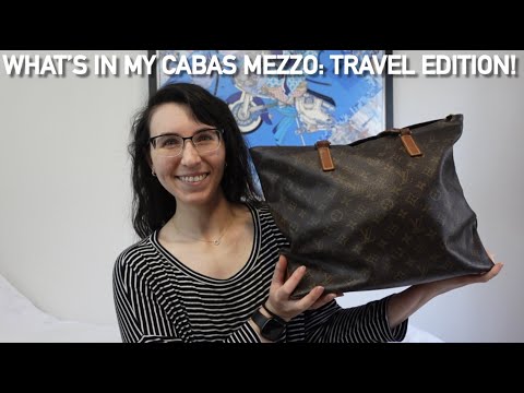 WHAT FITS IN MY LOUIS VUITTON CABAS MEZZO - Travel Edition!