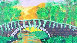 Acrilic Painting  🎨 FOREST CHILL 🎨| How to Draw | Magic Paintings | Relaxing Music