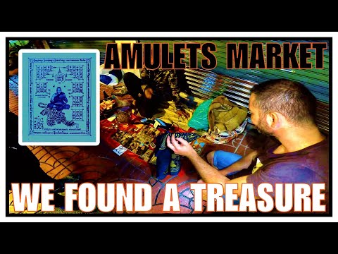 Night amulet market, Bangkok. We found a treasure! [4K] #พระเครื่อง #bangkok #amulets