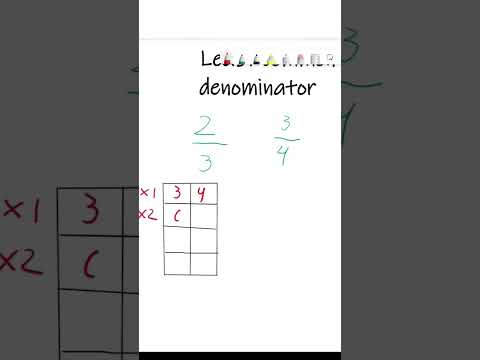 Least Common Demoninator #math #fractiontricks #fraction #fractions