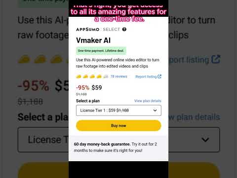 Vmaker Lifetime Deal: Just One-time Payment of $59 Today! Appsumo Lifetime Deal #bestaicontentwriter