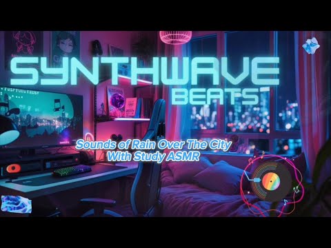 Relaxing Synthwave Beats 🌌 with Rain Sounds ☔ & Study ASMR 📚 for Focus and Chilling ☕ #beatstostudy
