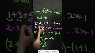 Formula for the Sum of the First n Natural Odd Numbers #catquant #mathtricks
