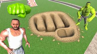 Franklin Found Giant Hulk Handprint in Indian Bike Driving 3D
